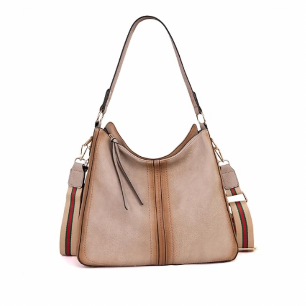 Montana West Hobo Handbag New In Original Packaging Light Tan With 2 Straps